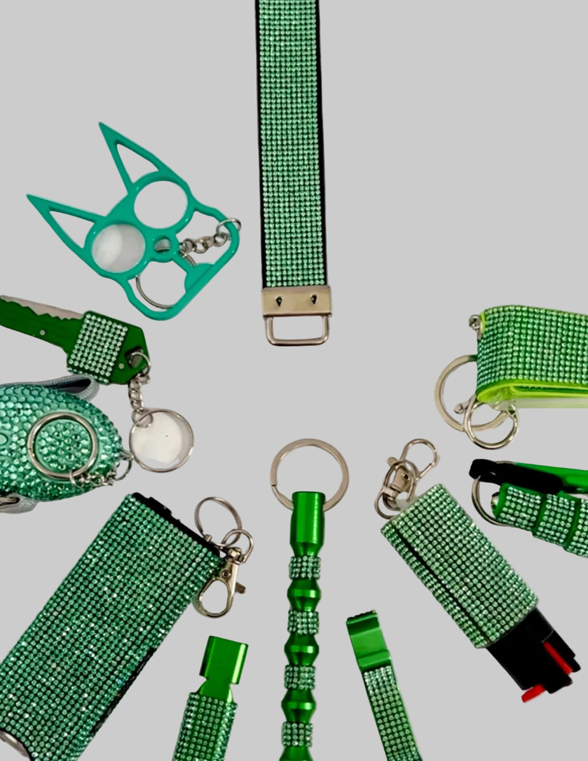 Teal Safety Keychain Set – Rare Aesthetic Self Defense Keychain | Everyday Carry Protection Kit for Women