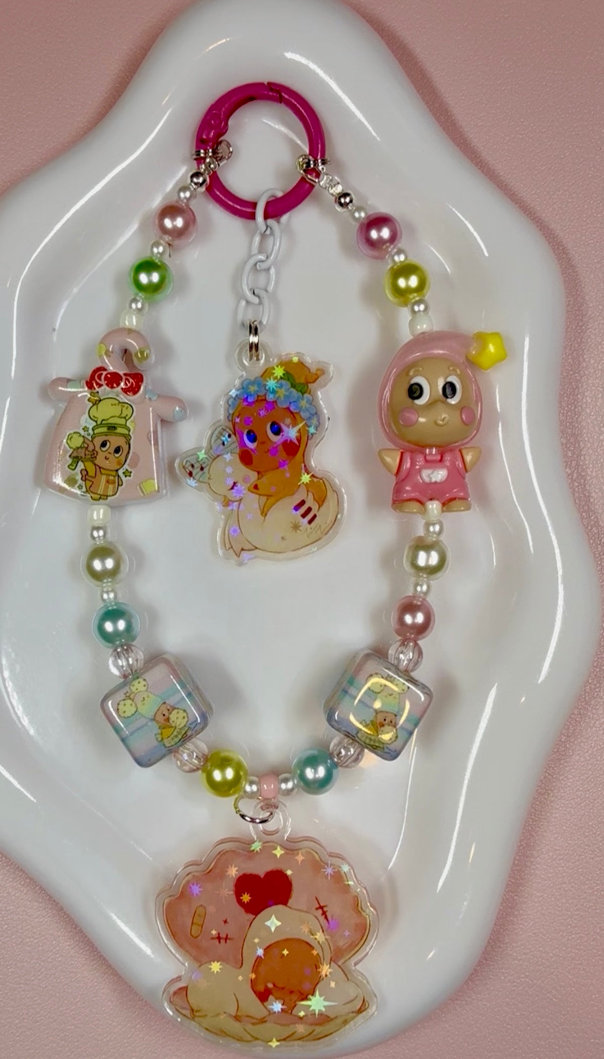 Twinkle Flower Bearer Phone Chain Wristlet