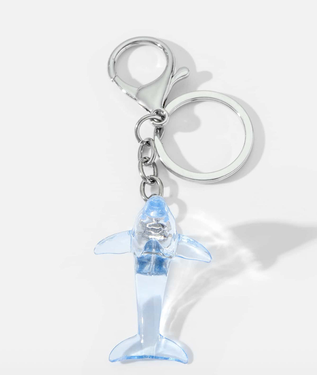 Cute Acrylic Dolphin Charm Keychain