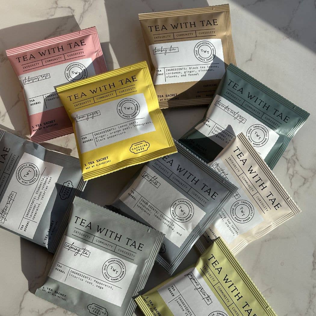 Lemon Ginger Herbal Tea - Individually Wrapped Tea Bag