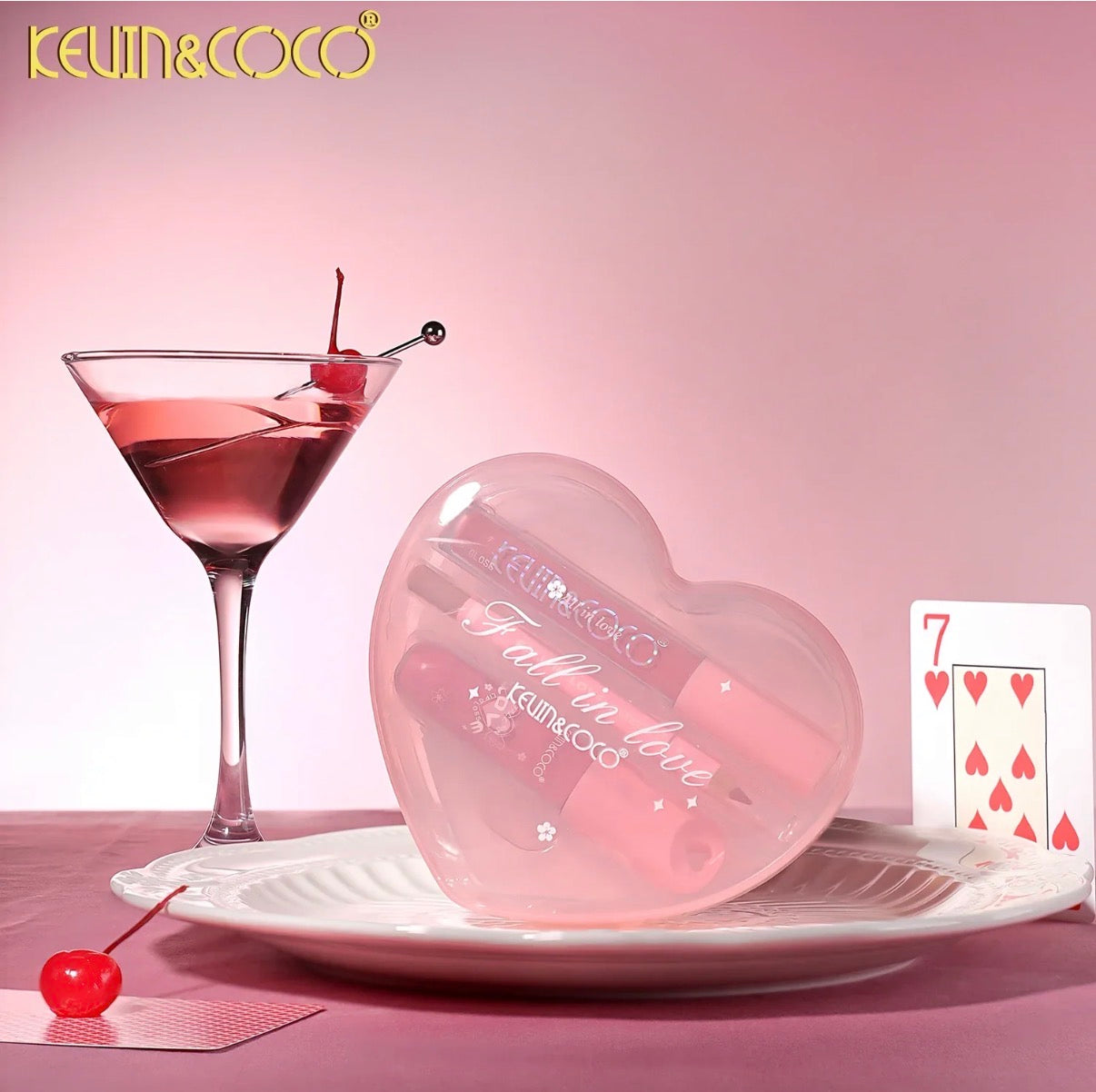 Kevin & Coco Fall In Love Heartbeat Lip Makeup Kit — 3-Piece Lip Trio