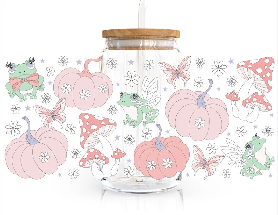 🎃 Halloween Mystery Glass Tumbler | 16 oz Bamboo Lid + Glass Straw