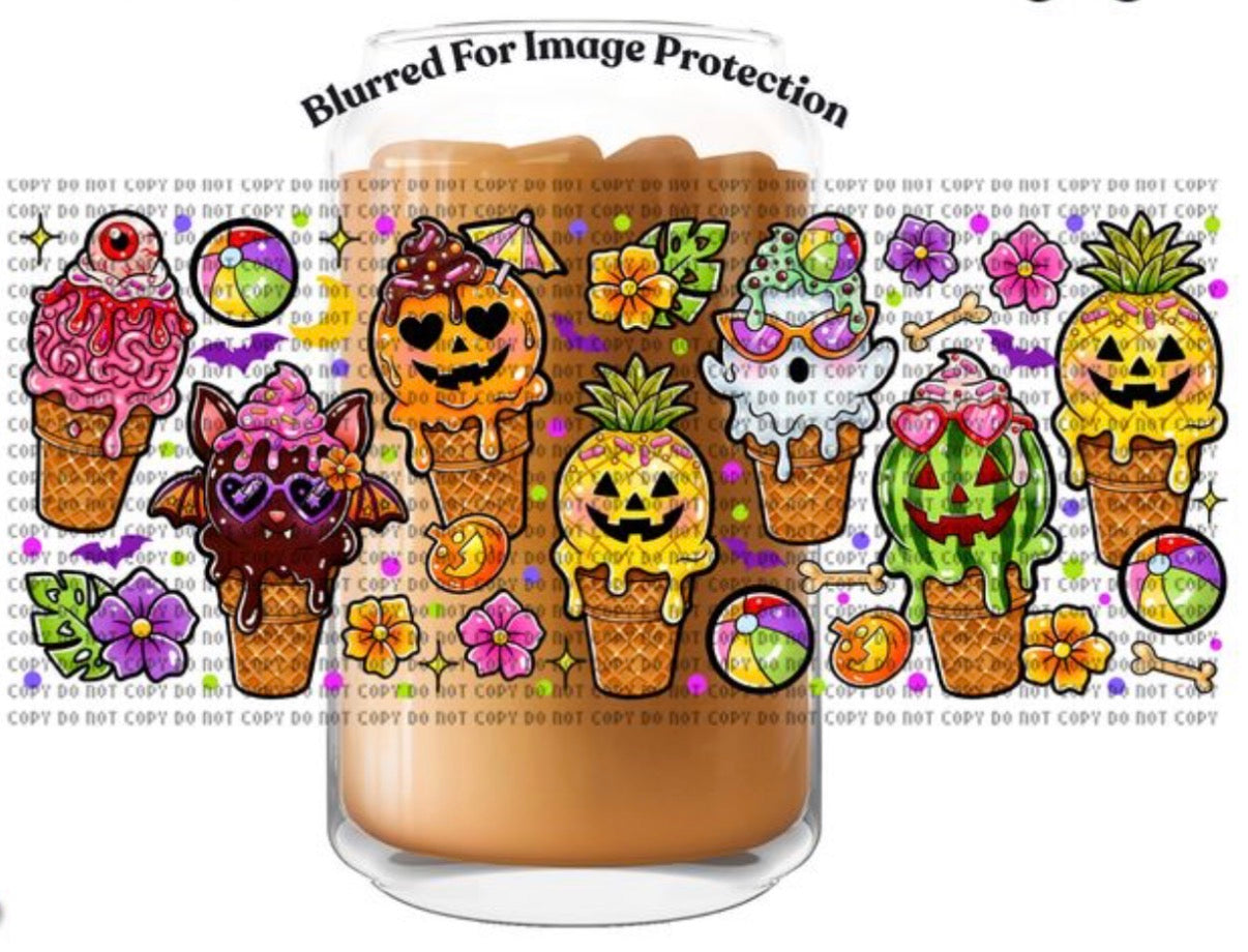 🎃 Halloween Mystery Glass Tumbler | 16 oz Bamboo Lid + Glass Straw
