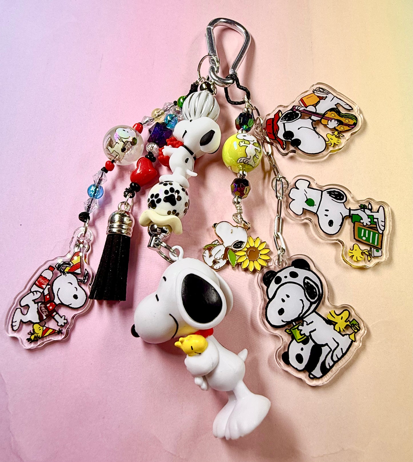 Snoopy On The Go Phone Chain and Charm Set