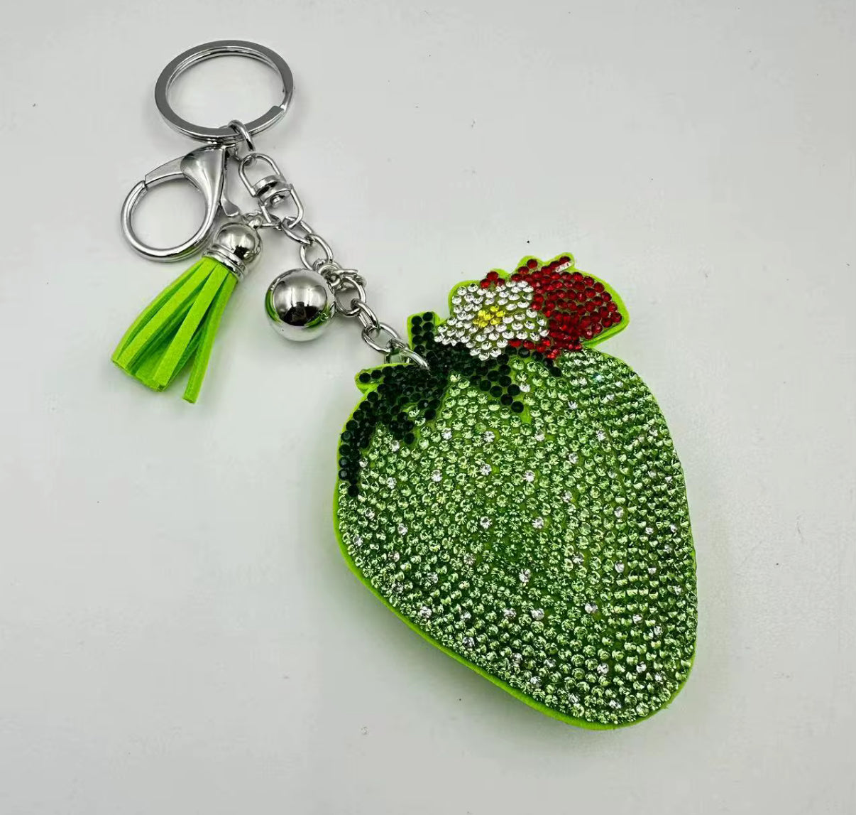 Strawberry Bag Charm in Pink and Red