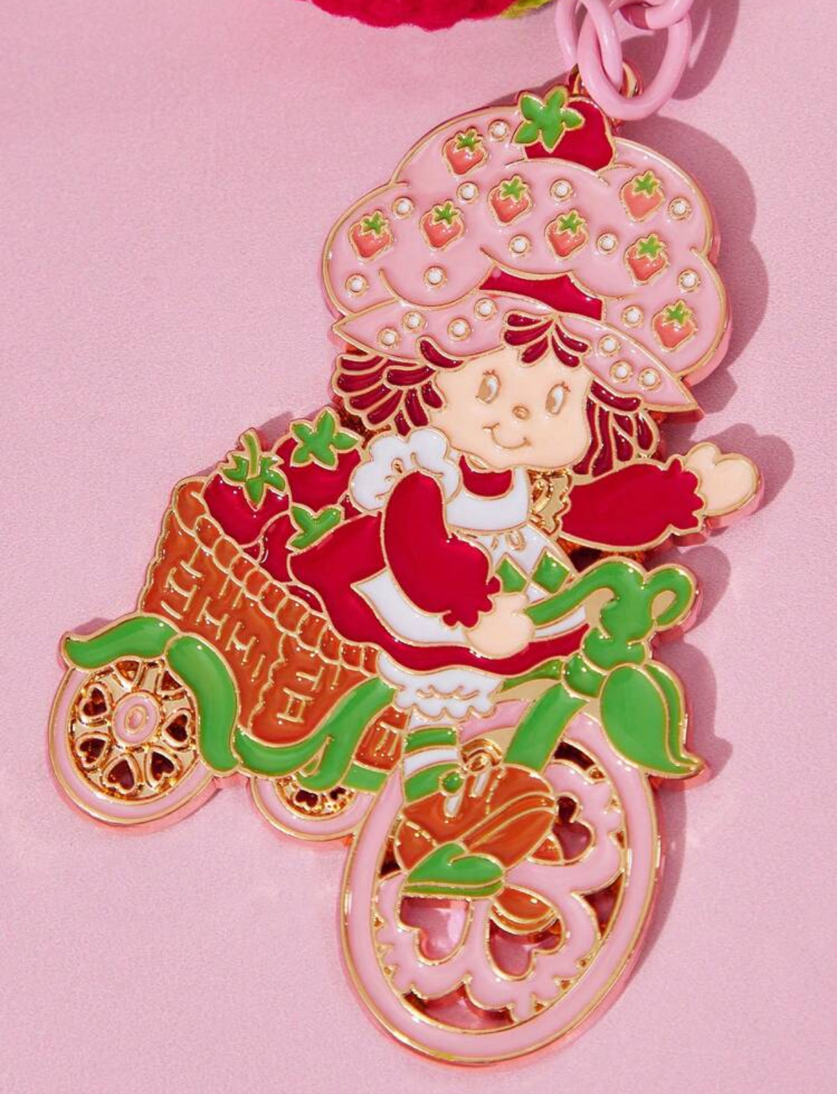 Strawberry girl with bike