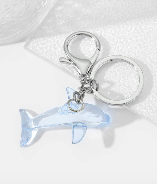 Cute Acrylic Dolphin Charm Keychain