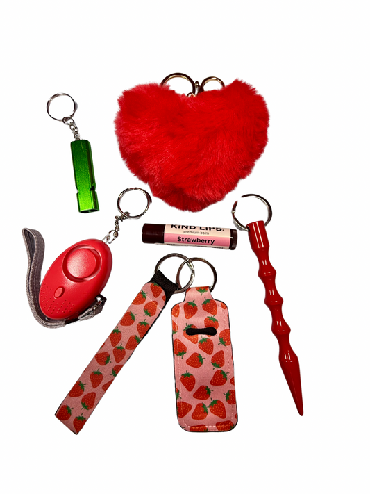 Berry Cute Mini – Strawberry Beauty & Safety Keychain