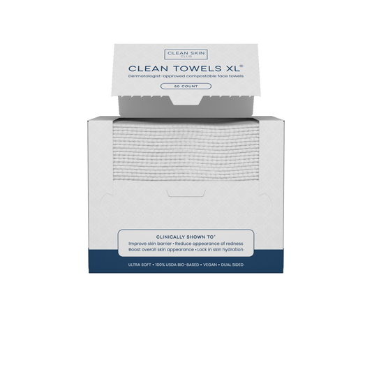 Clean Skin Club Towels XL™, Disposable Face Towels, 50 Count